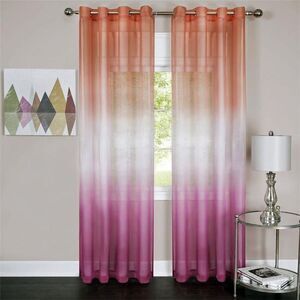 Rainbow - Single Grommet Panel, Pink - 52 x 63 in.